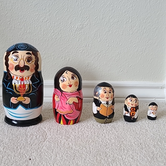 Hanukkah, Menorah, Jerusalem - set of 5 Jewish dolls - Picture 2 of 7